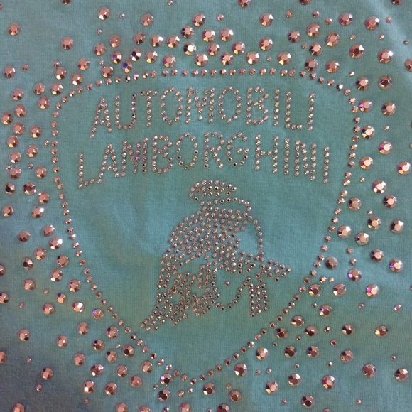Lamborghini Studded Teal Tank Top - Picture 1 of 4